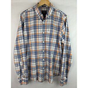 Abercrombie & Fitch Men's Shirt Medium Blue Plaid Muscle Long Sleeve Button Down